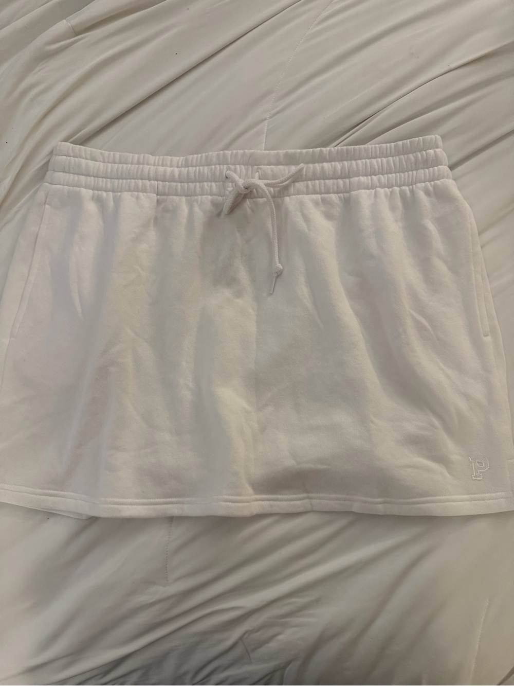 PINK Victoria's Secret White Drawstring Skirt